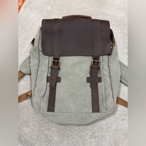 Stylish Green and Brown Backpack